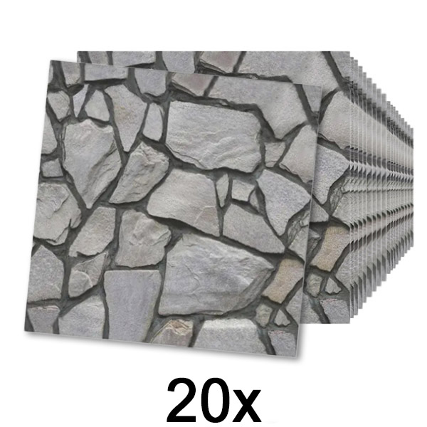 2x Papel de parede autoadesivo com Rochas (10 unid.) | ROCKWRAP