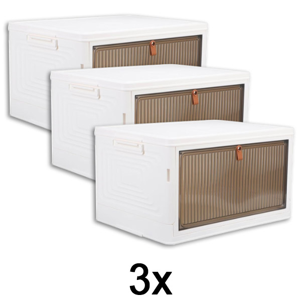 3x Caixa de arrumação com tampa | ORGABOX