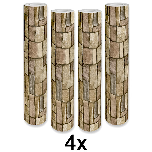 4x Papel de Parede 3D Estiloso – Transformação Fácil de Paredes | WALLCORWRAP